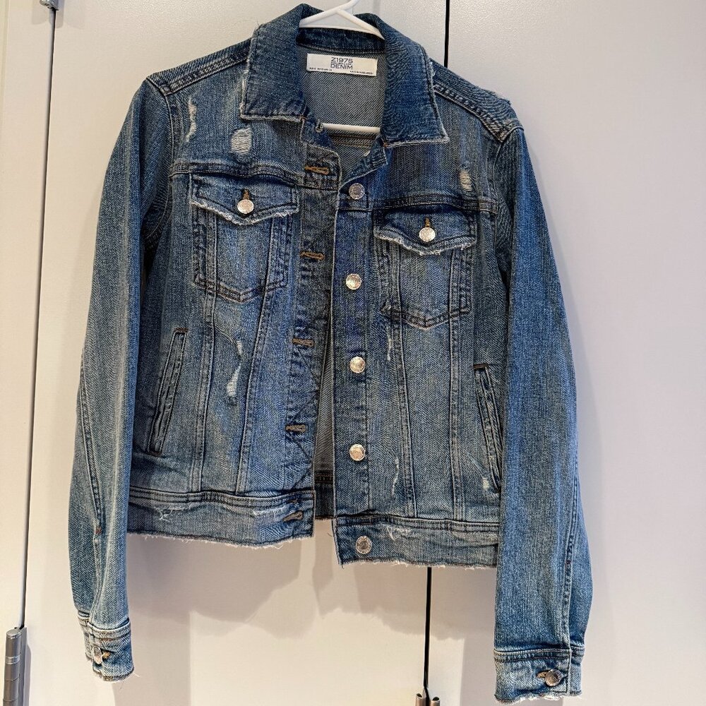 Zara Distressed Denim Jacket